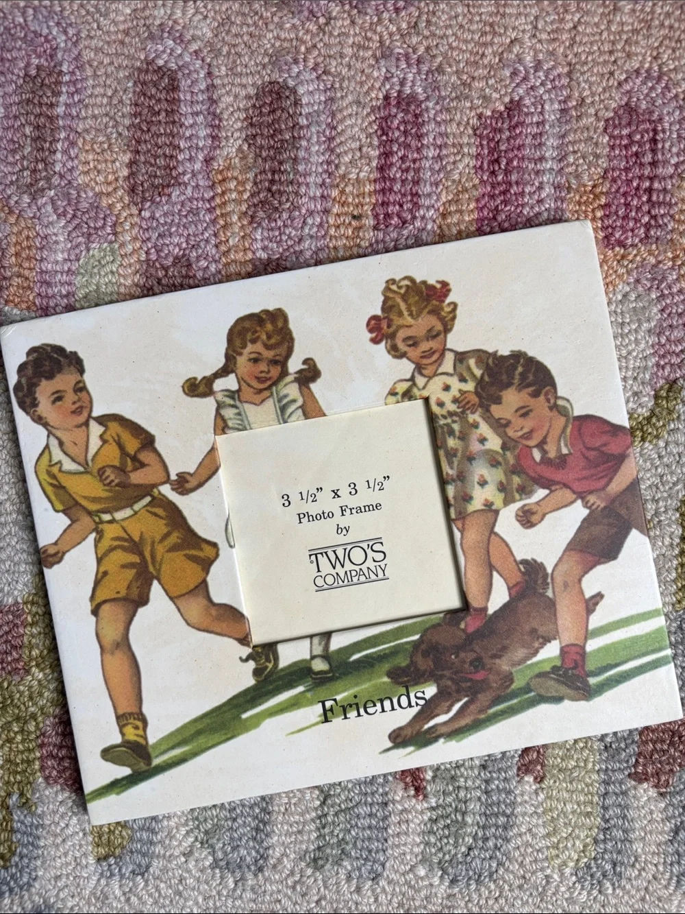 FRIENDS Retro Children’s book style illustration with a 3.5” x 3.5” opening EUC